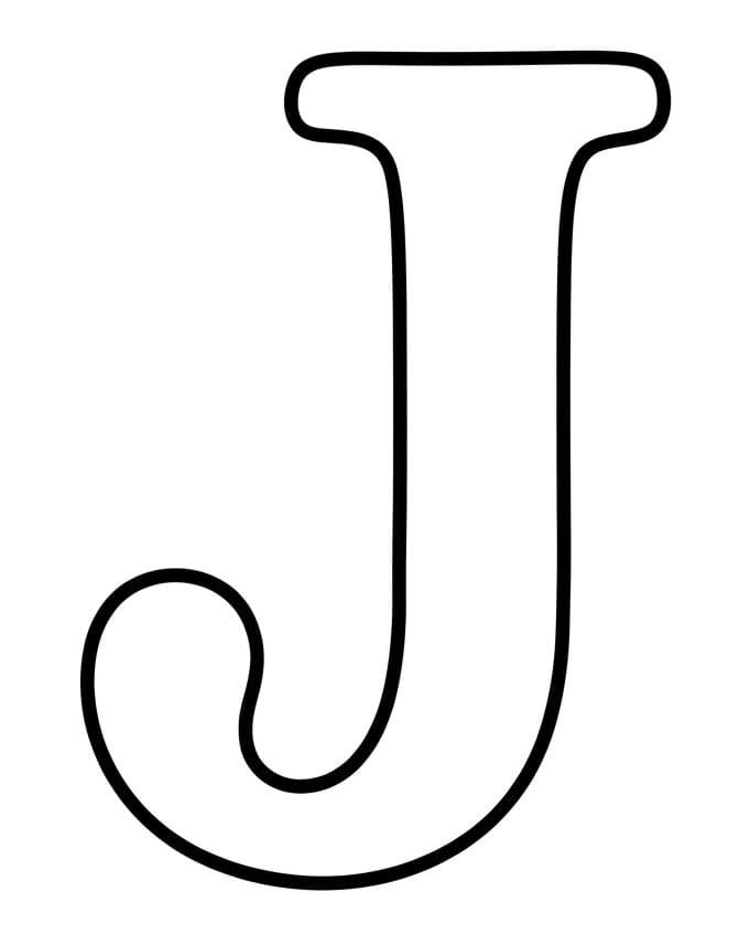 Bogstavet J fantastisk Tegninger til Farvelægning