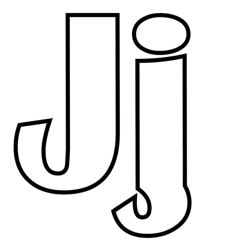 Bogstavet J for børn Tegninger til Farvelægning