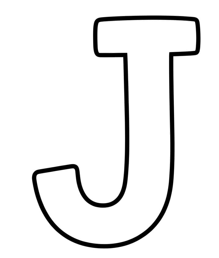 Bogstavet J gratis Tegninger til Farvelægning