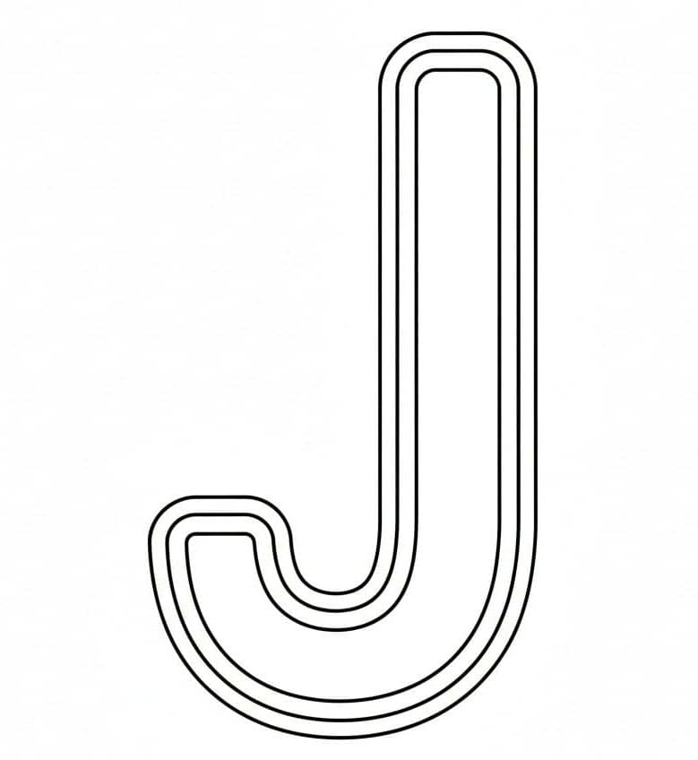 Bogstavet J kvartmønster Tegninger til Farvelægning