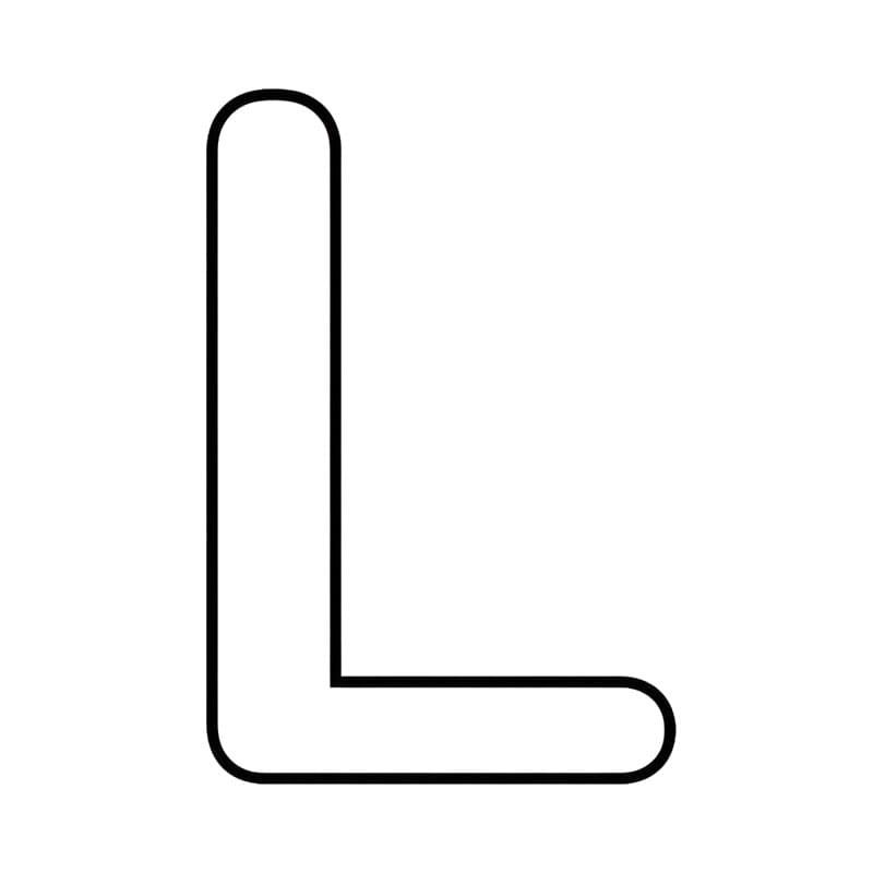 Bogstavet L Rengør Tegninger til Farvelægning