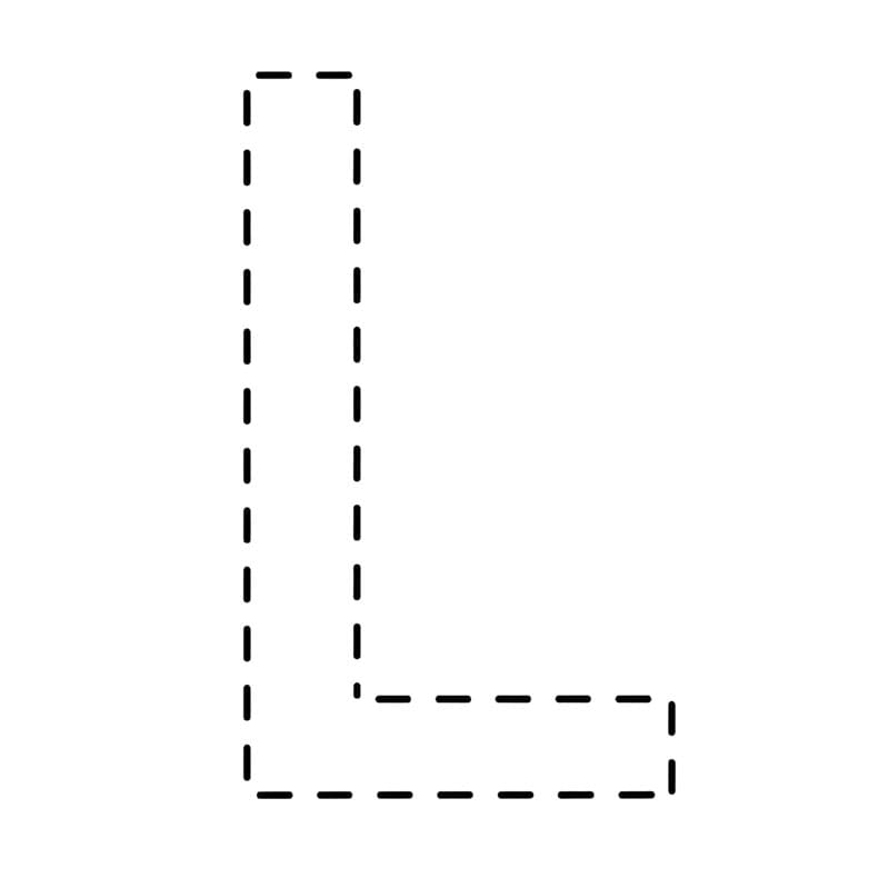 Bogstavet L-spor Tegninger til Farvelægning