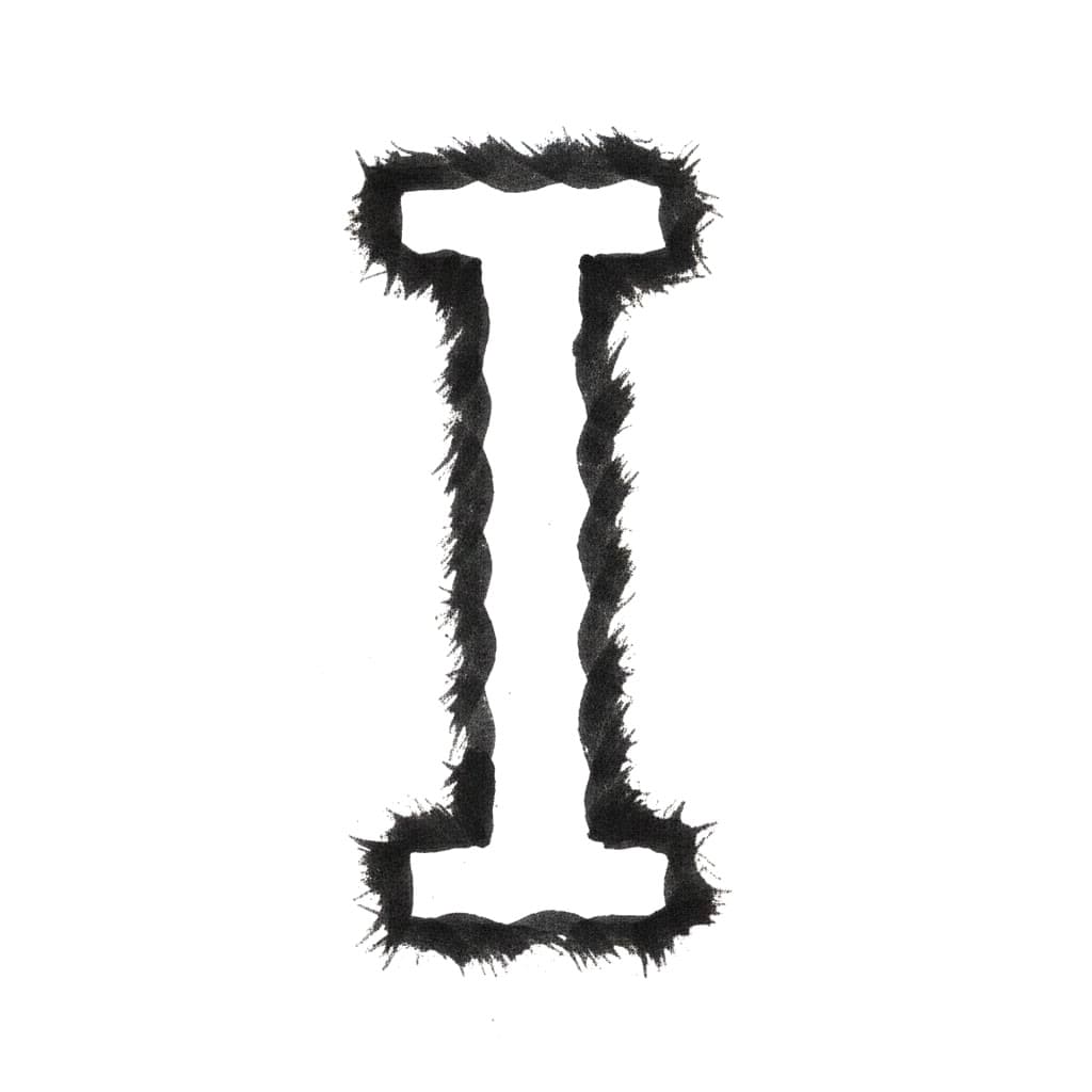 Bogstavmarkør stil I Tegninger til Farvelægning