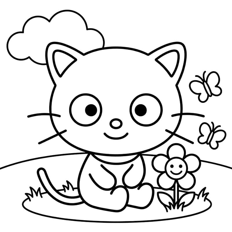 Chococat leger med venner Tegninger til Farvelægning