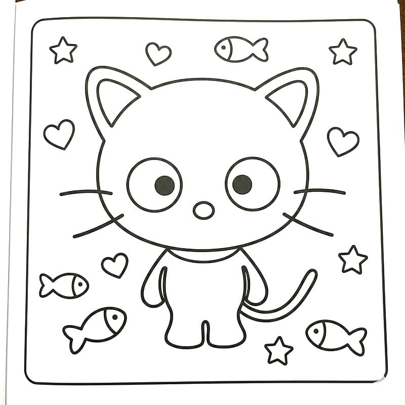 Chococat omgivet af kærlighed Tegninger til Farvelægning