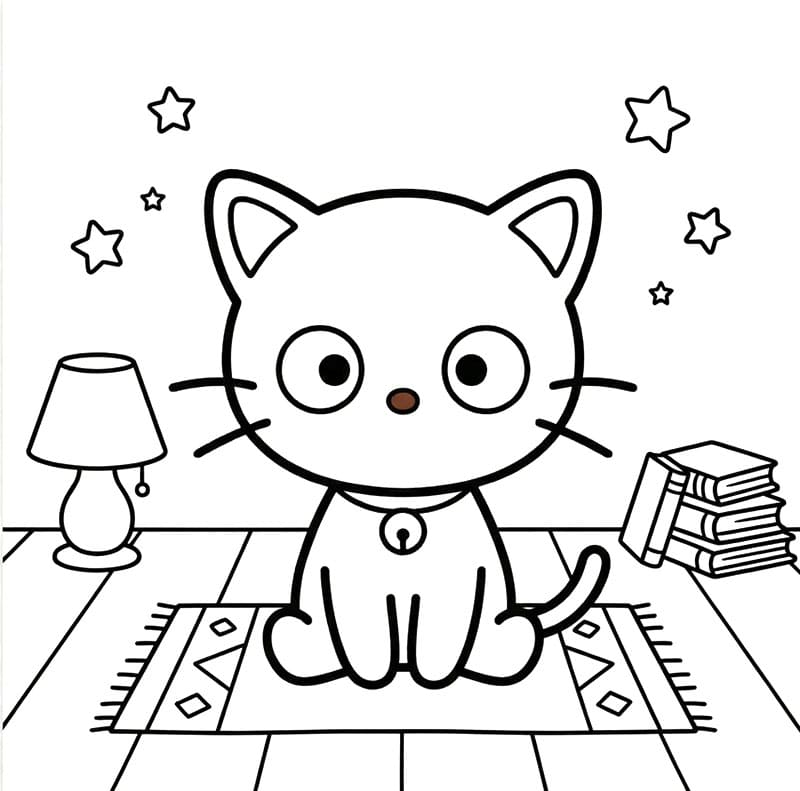 Chococat slapper af derhjemme Tegninger til Farvelægning