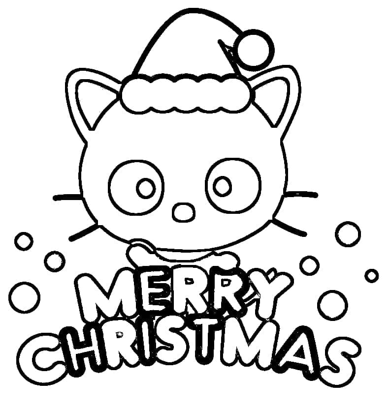 Chococat til jul Tegninger til Farvelægning