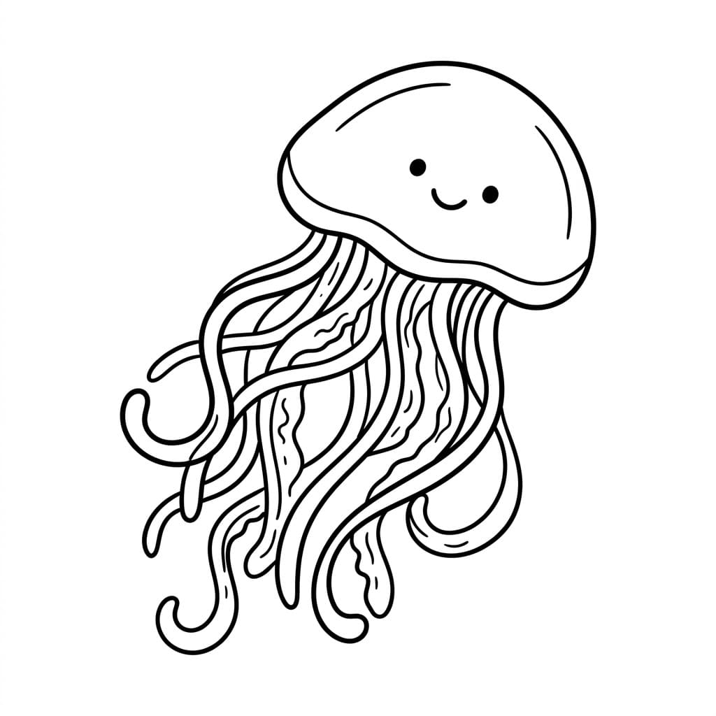 Dansende Vandmand Tegninger til Farvelægning