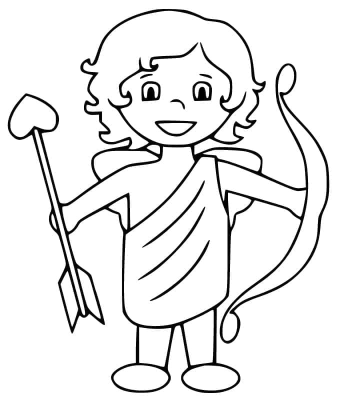 Dejlig Valentinsdag Amor Tegninger til Farvelægning