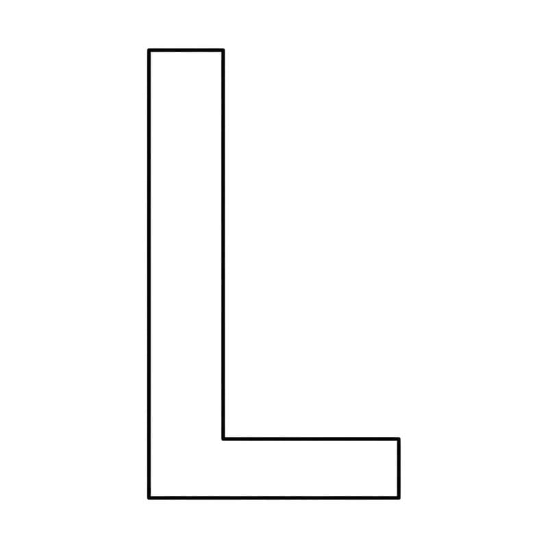 Det simple bogstav L Tegninger til Farvelægning