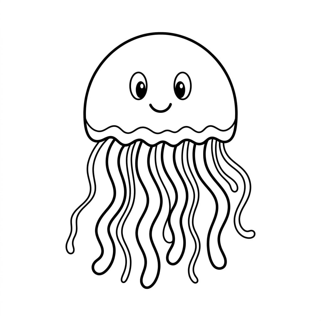 Drømmende Vandmand Tegninger til Farvelægning