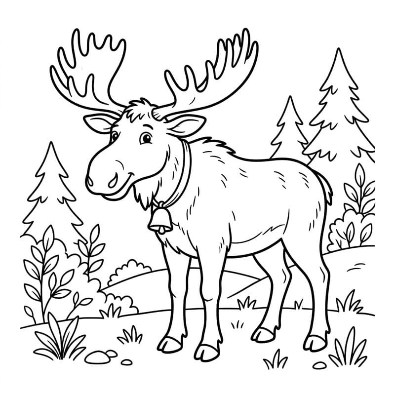 Elg normal Tegninger til Farvelægning