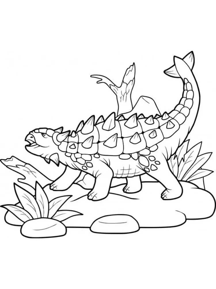 En Ankylosaurus gratis Tegninger til Farvelægning