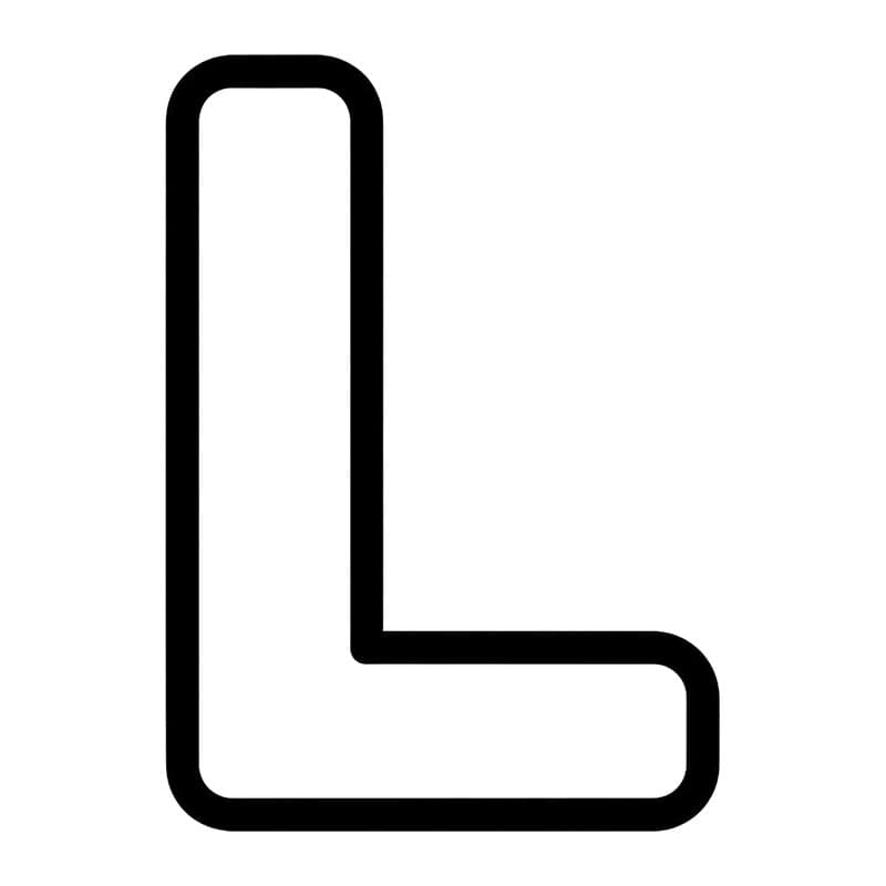 Fedt bogstav L Tegninger til Farvelægning