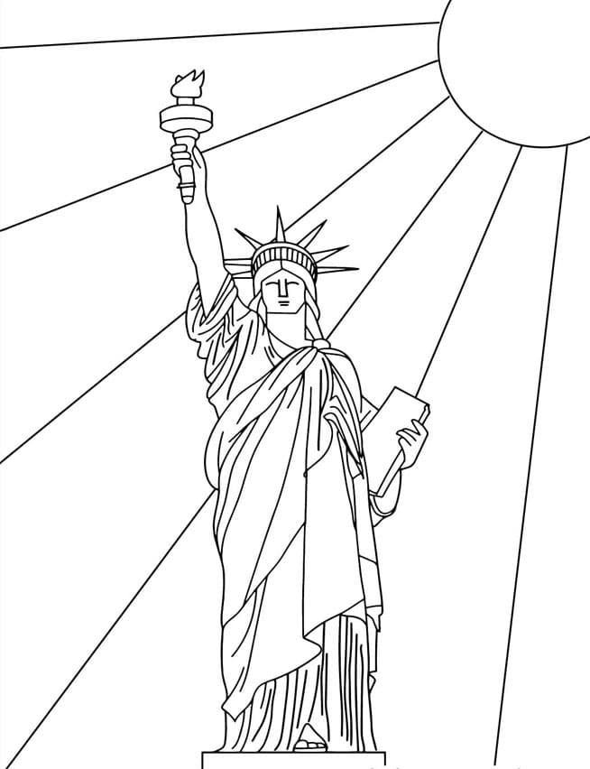 Frihedsgudinden Ark Tegninger til Farvelægning