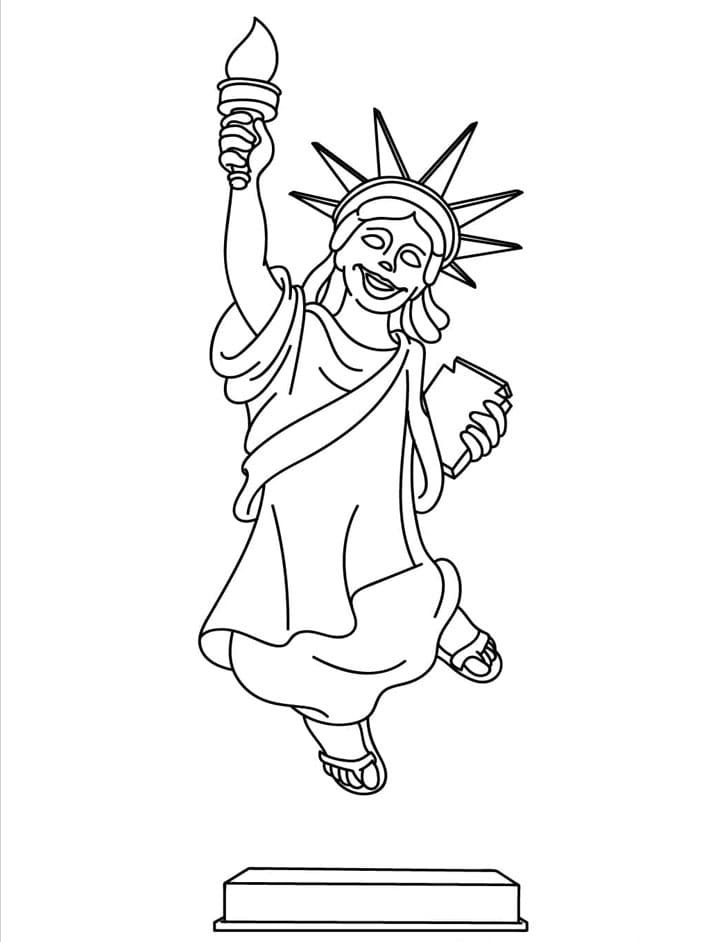 Frihedsgudinden JPG Tegninger til Farvelægning