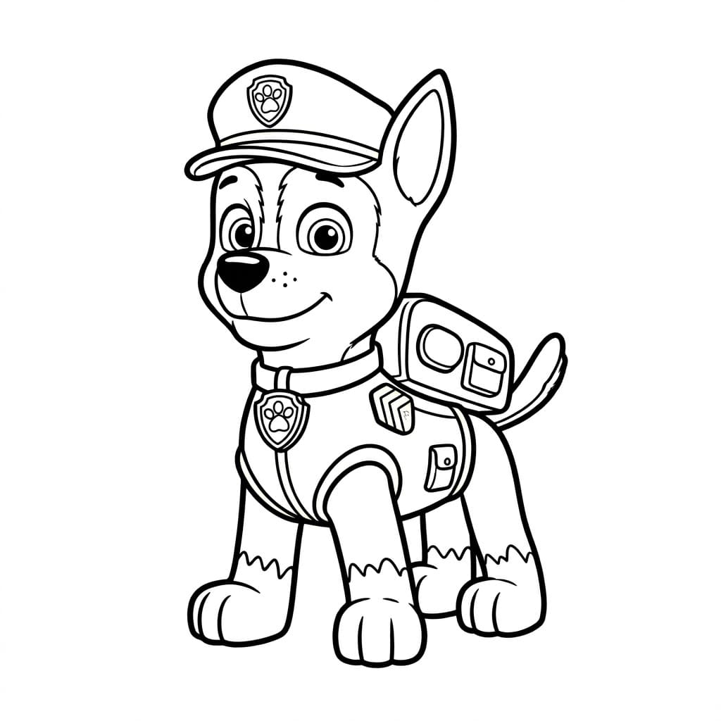 Glad Chase gratis Tegninger til Farvelægning