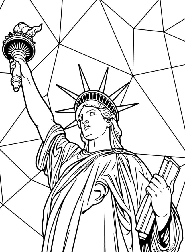 Gratis printbar Frihedsgudinden Tegninger til Farvelægning