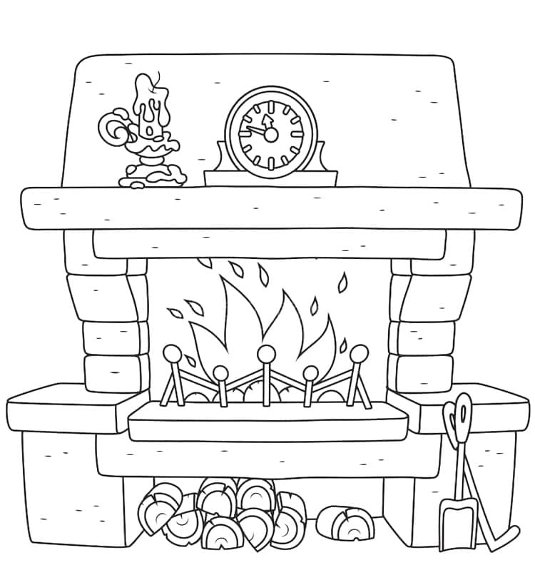 Gratis printbar Ildsted Tegninger til Farvelægning