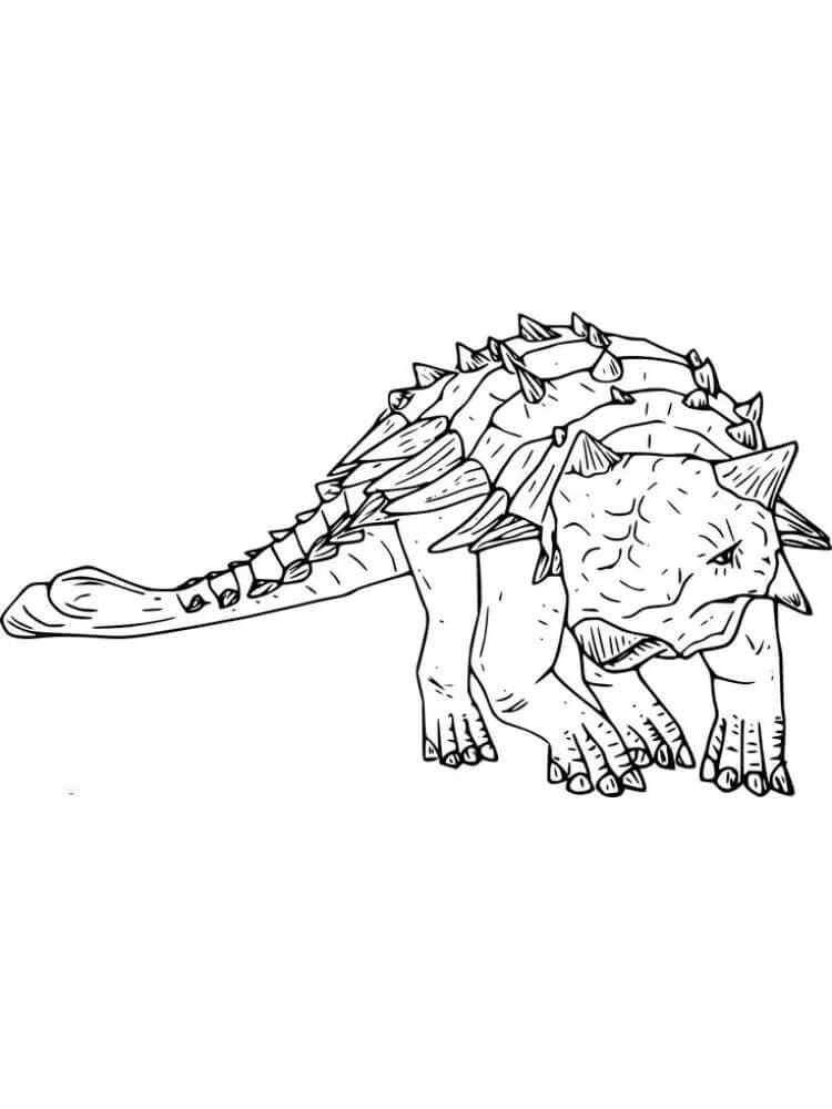 Gratis tegning af Ankylosaurus Tegninger til Farvelægning