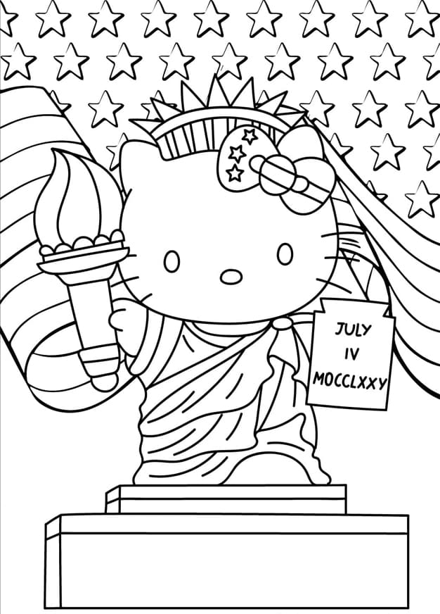 Hello Kitty Frihedsgudinden Tegninger til Farvelægning