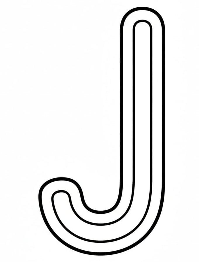 J-bogstavssti Tegninger til Farvelægning