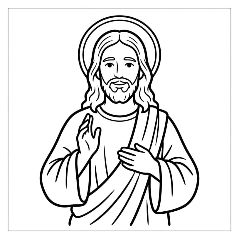 Jesus ansigt Tegninger til Farvelægning