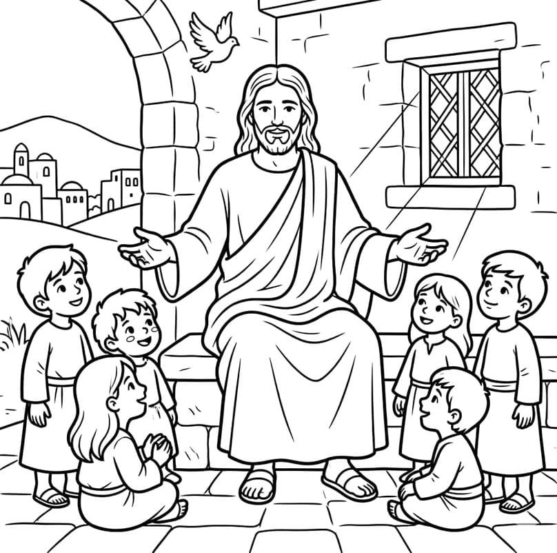 Jesus dejligt Tegninger til Farvelægning