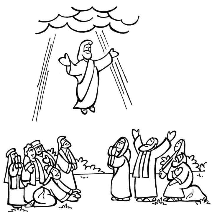 Jesus fri himmelfart Tegninger til Farvelægning