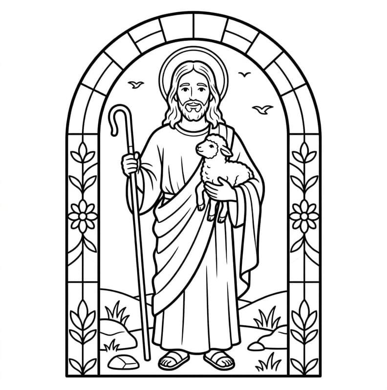 Jesus i templet Tegninger til Farvelægning