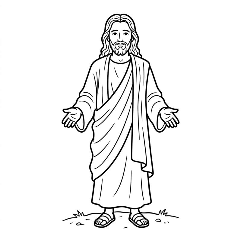 Jesus Tegninger til Farvelægning