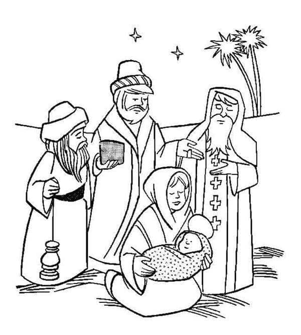 Jesusbarnet Tegninger til Farvelægning