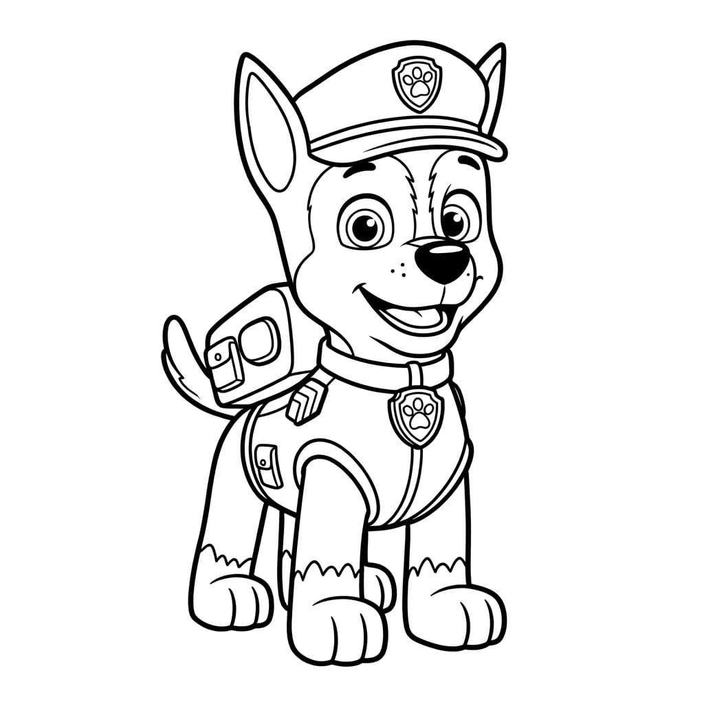 Klar Chase Tegninger til Farvelægning