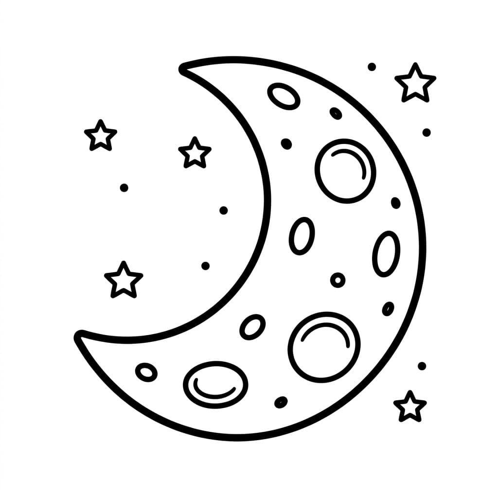 Klar Halvmåne Tegninger til Farvelægning