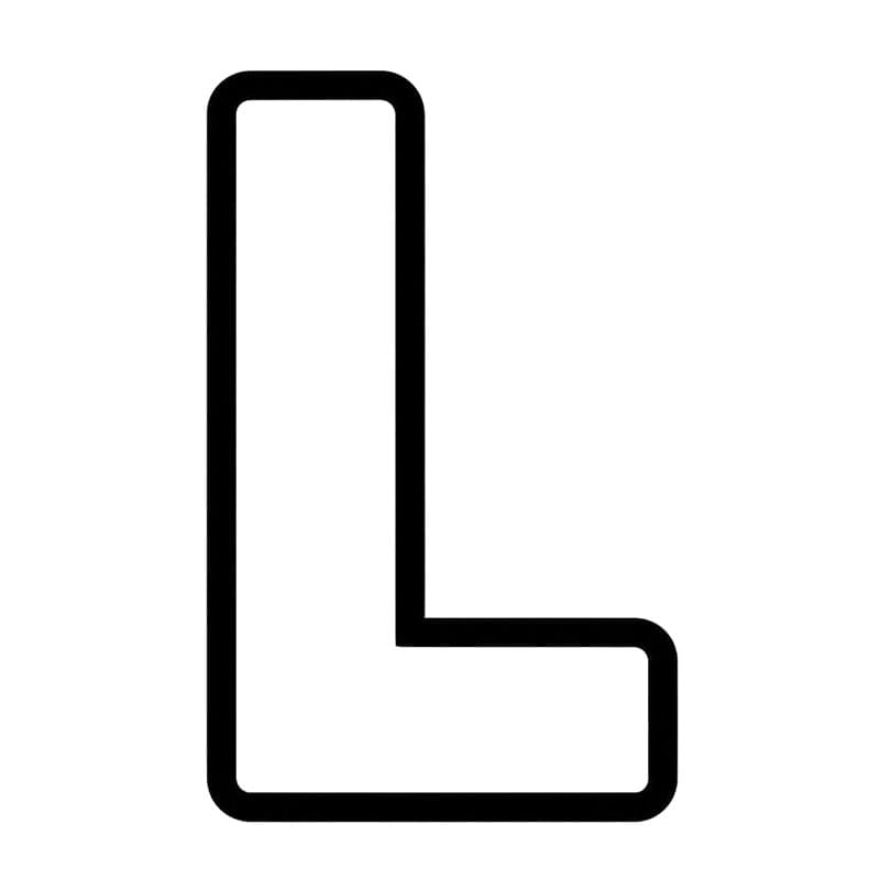 Klassisk bogstav L Tegninger til Farvelægning