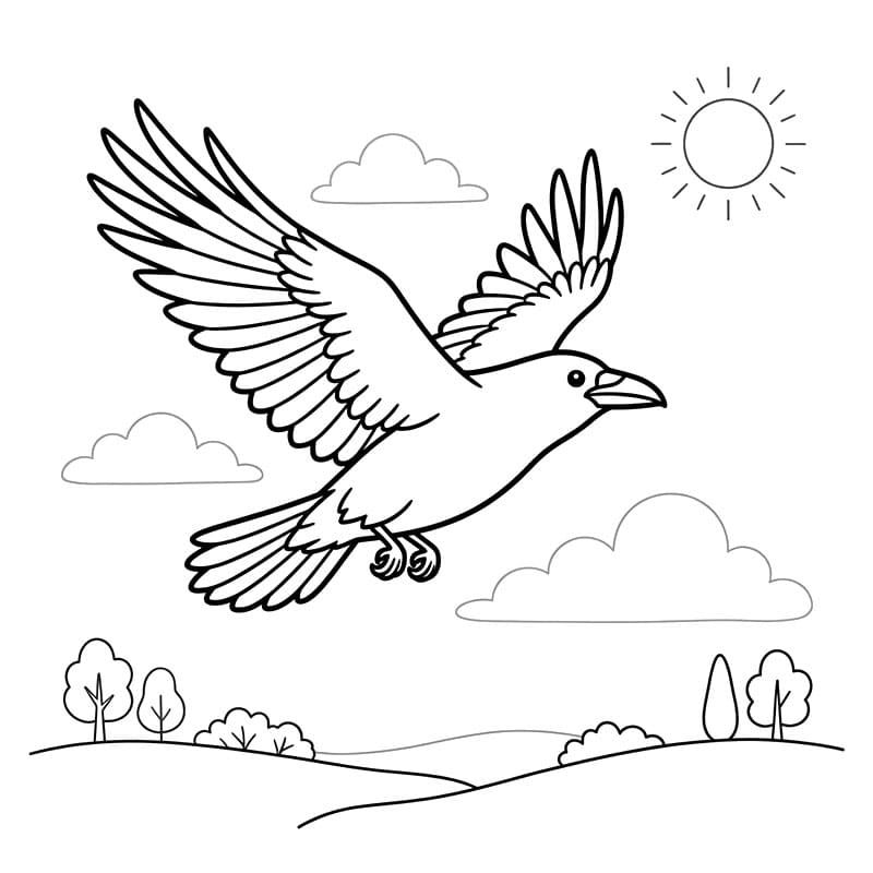 Krage flot Tegninger til Farvelægning