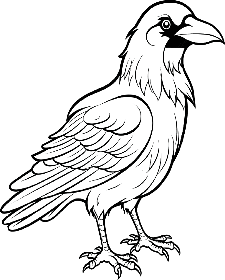 Krage stående Tegninger til Farvelægning