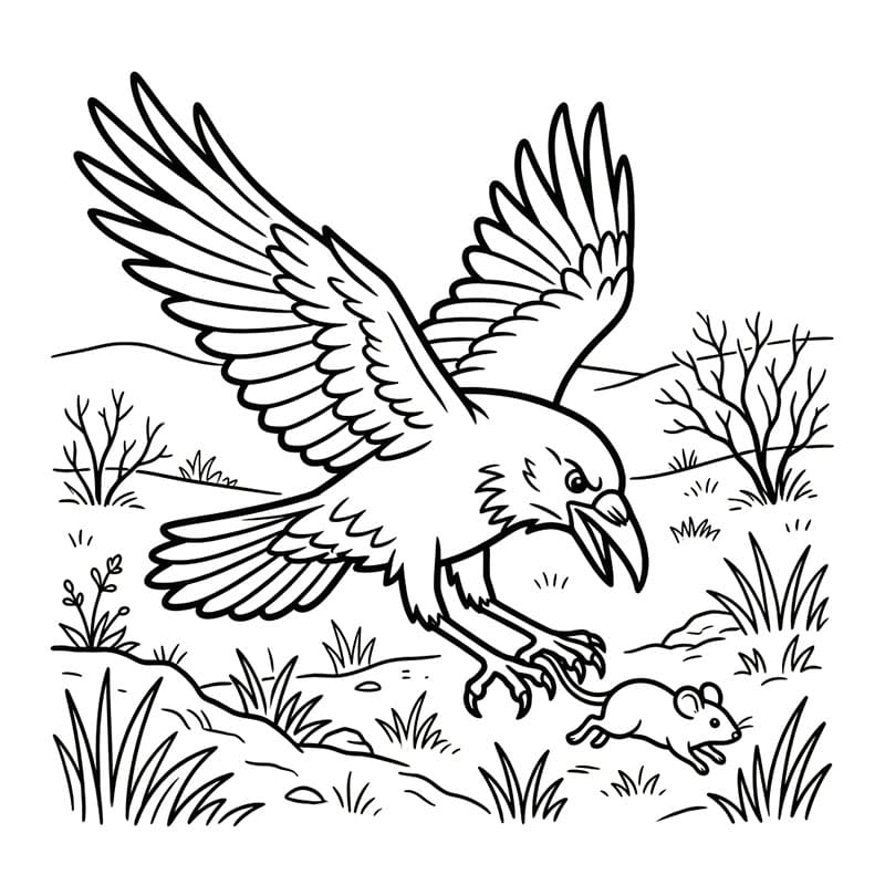 Kragejæger Tegninger til Farvelægning