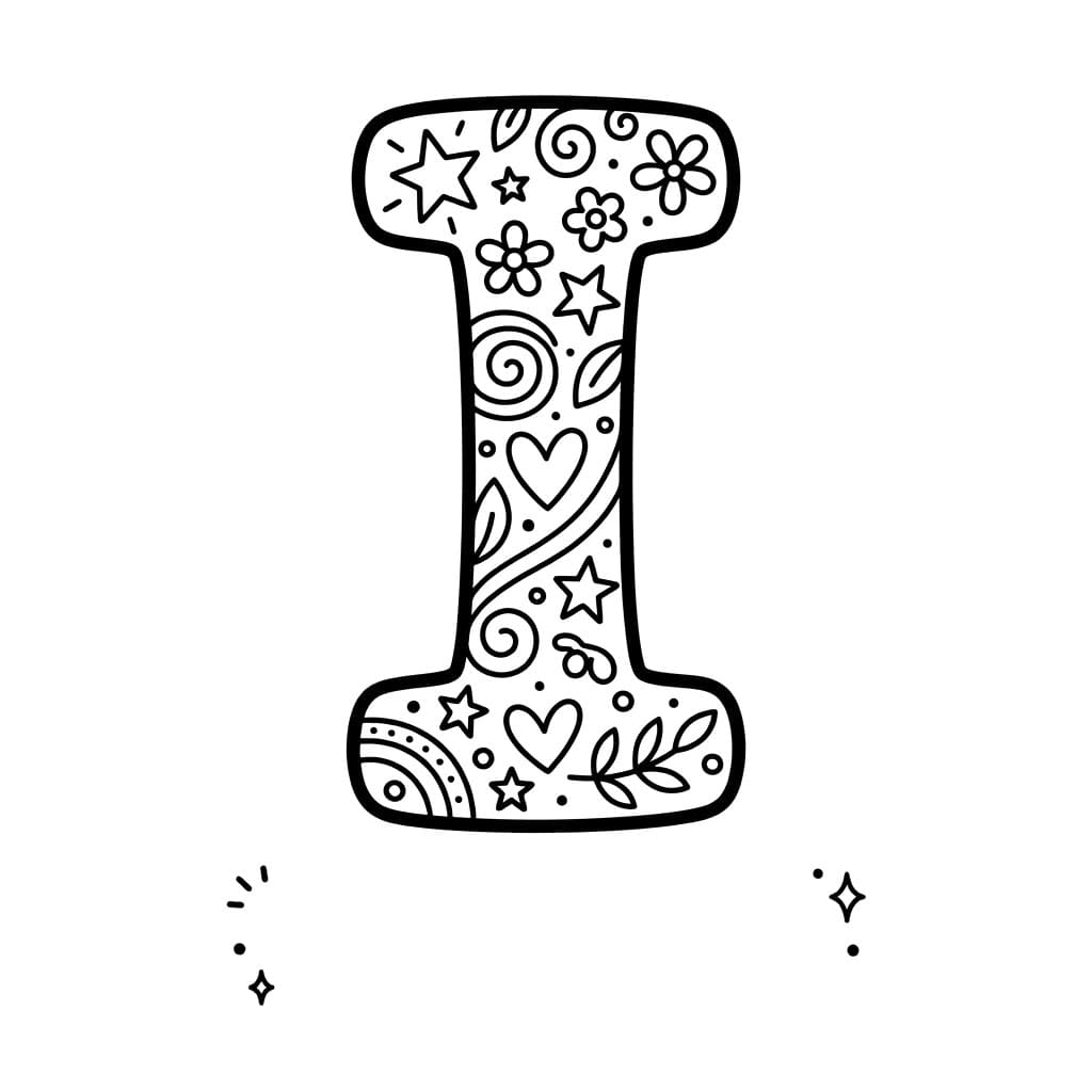 Kunsten at bue bogstavet I Tegninger til Farvelægning