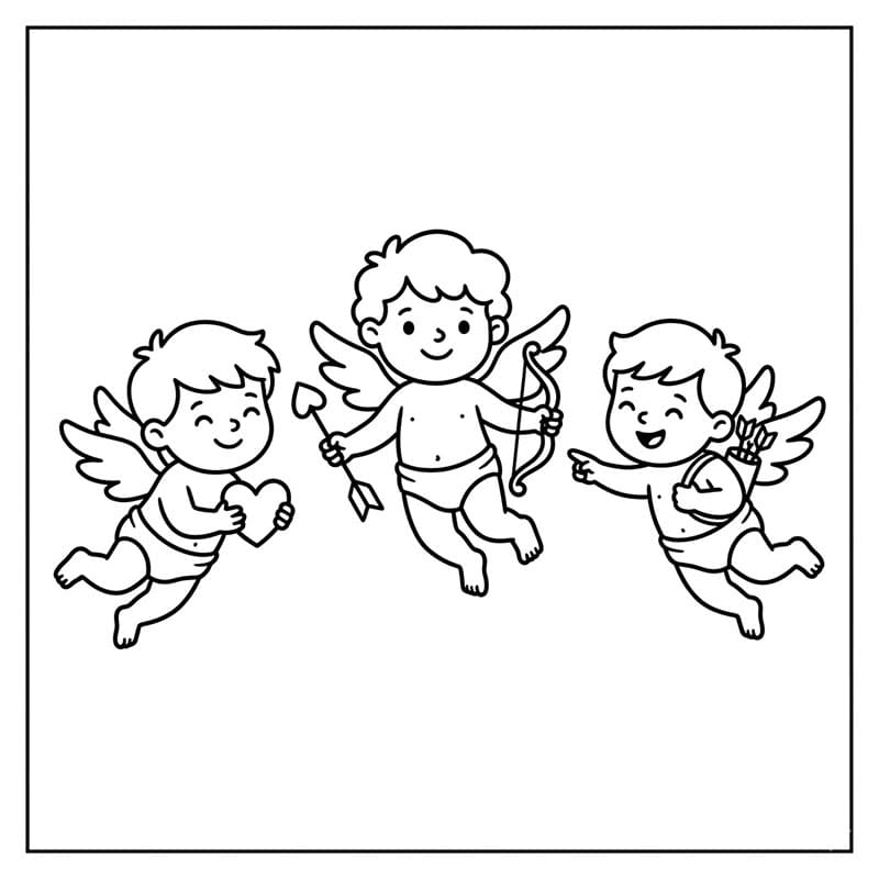 Amor Tegninger til Farvelægning