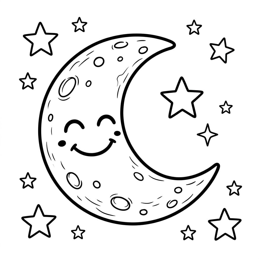 Legende Måne Tegninger til Farvelægning