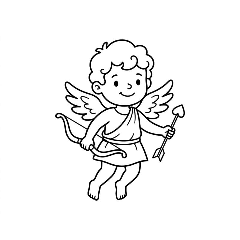 Lille Amor i luften Tegninger til Farvelægning