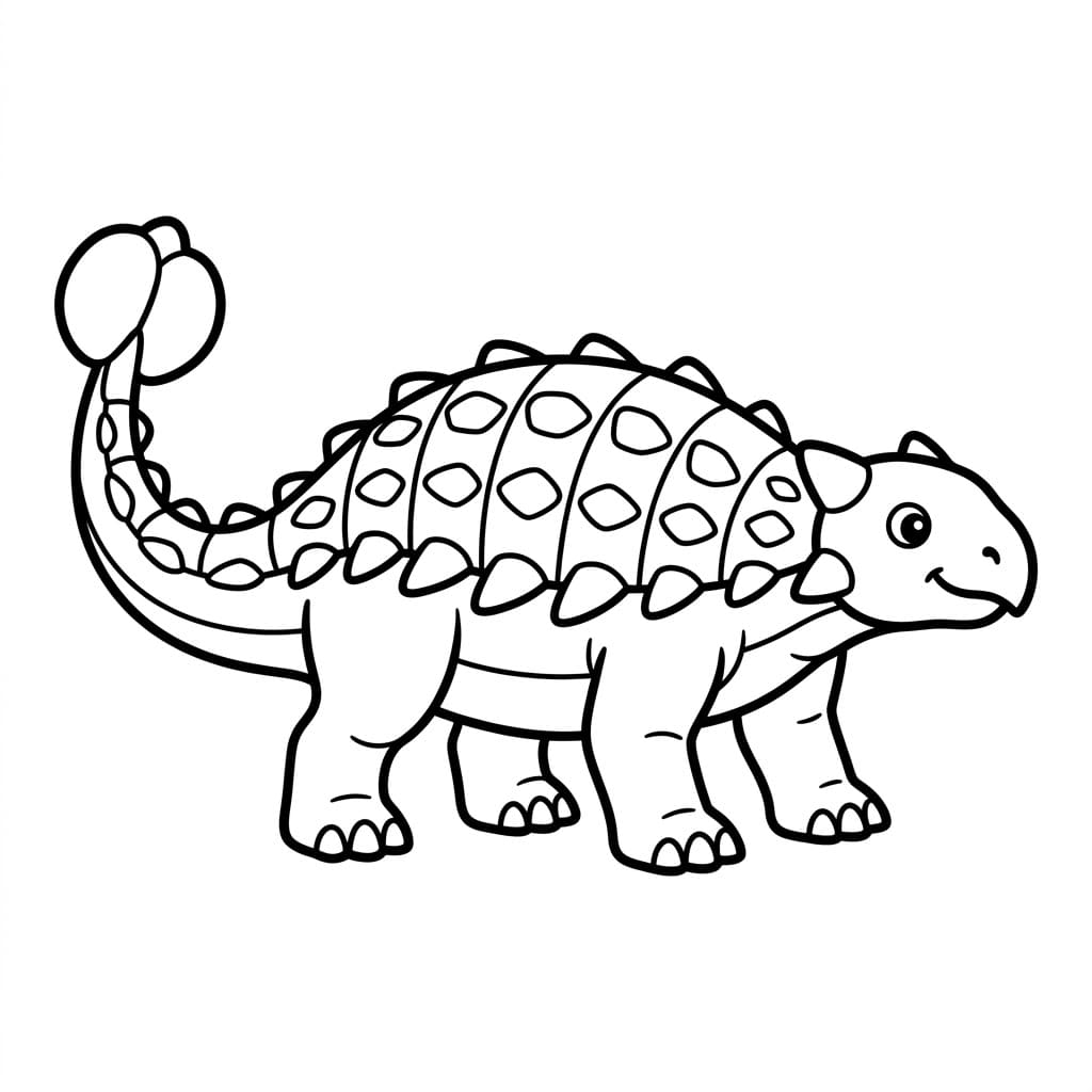 Ankylosaurus Tegninger til Farvelægning