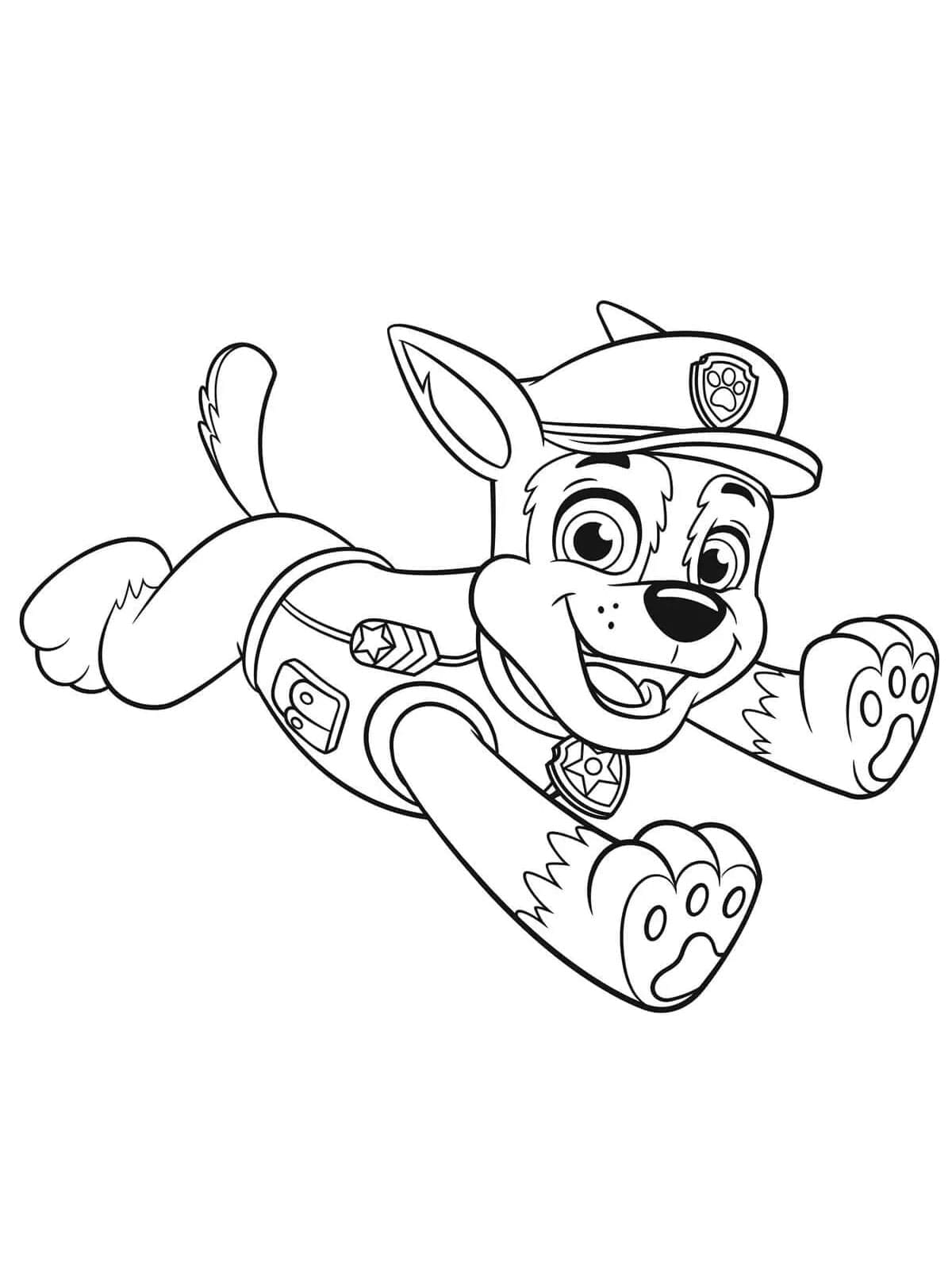 Løb Chase Paw Patrol Tegninger til Farvelægning