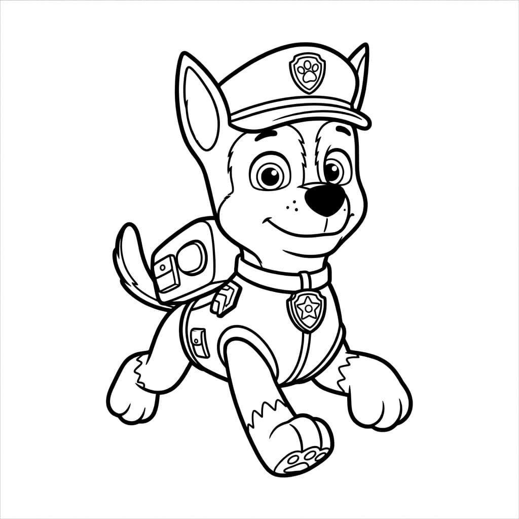 Løbende Chase Tegninger til Farvelægning