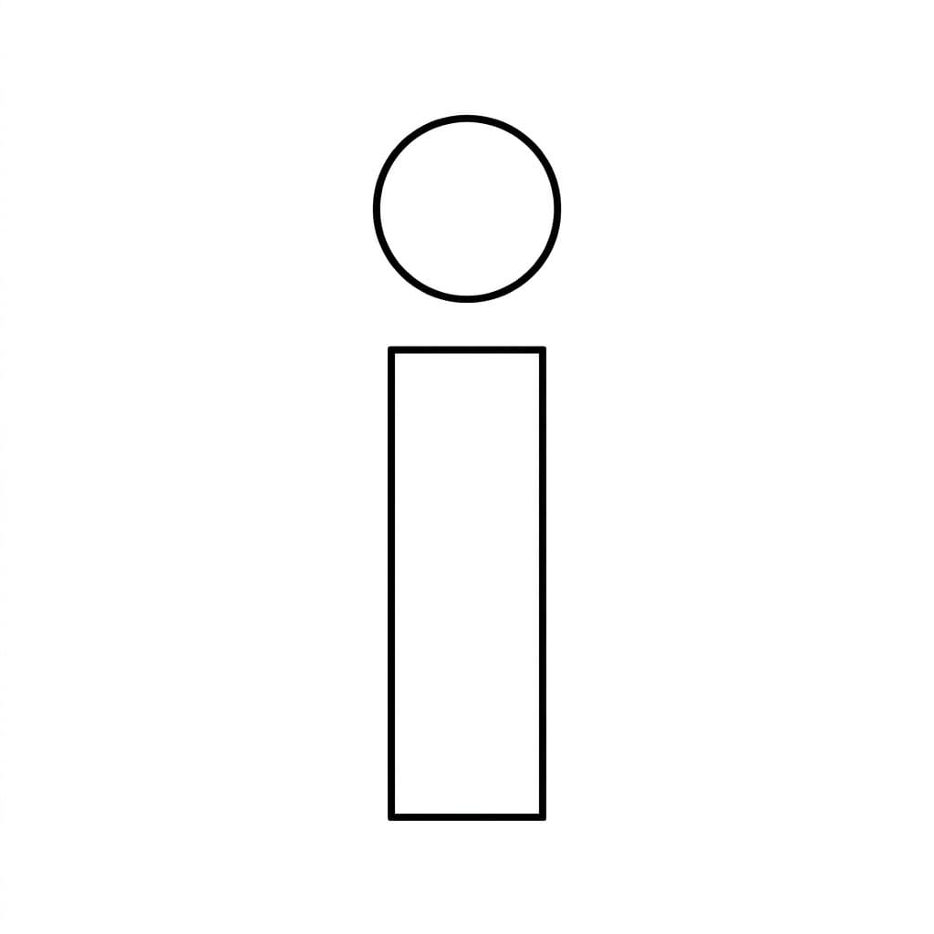 Metaltekstur Bogstav I Tegninger til Farvelægning