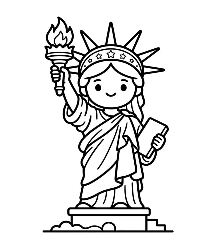 Frihedsgudinden Tegninger til Farvelægning