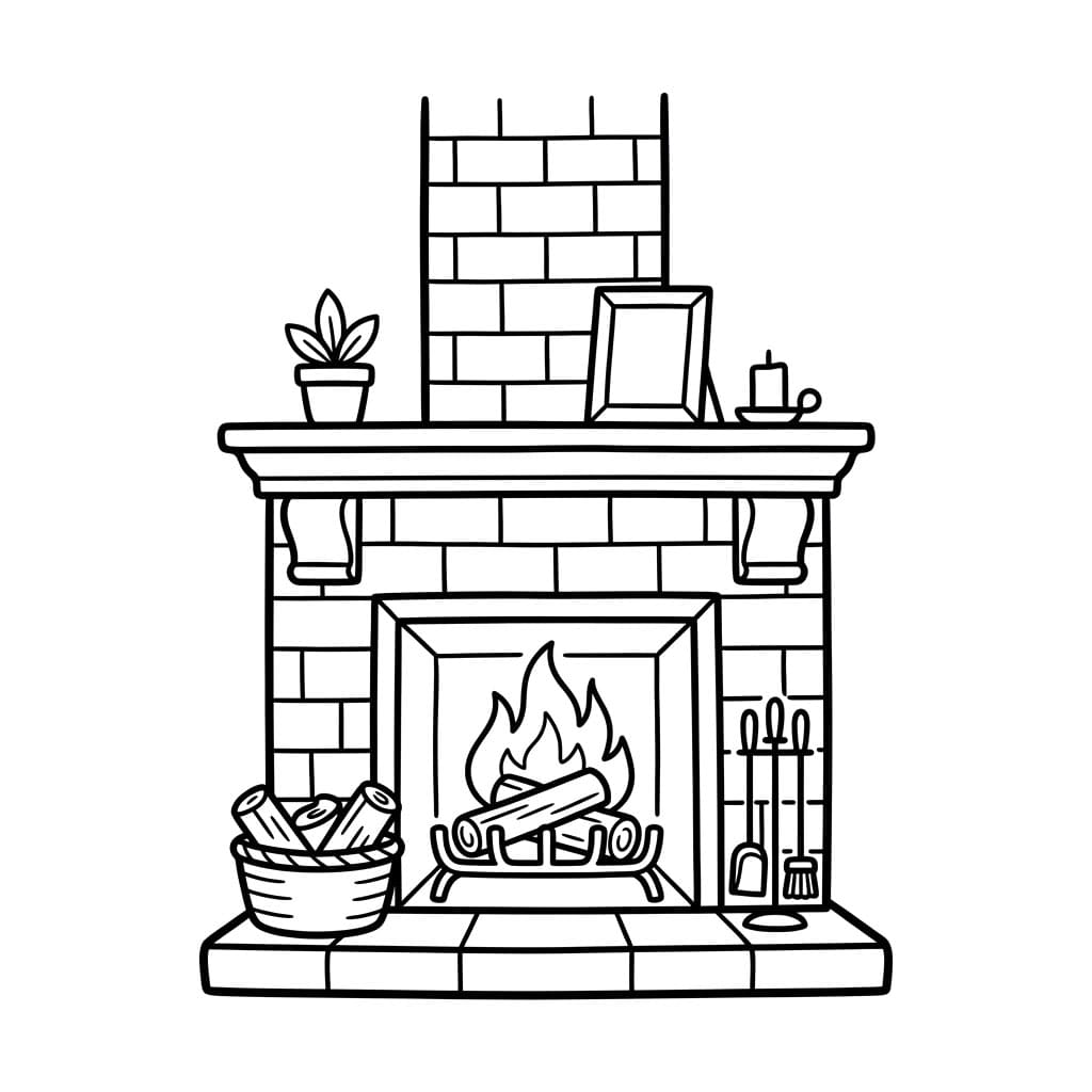 Moderne Ildsted Tegninger til Farvelægning