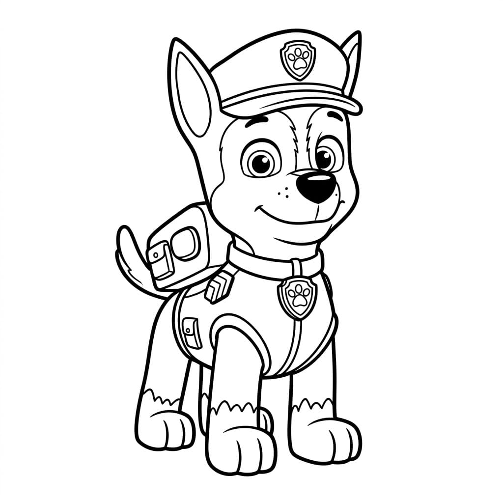 Chase Paw Patrol Tegninger til Farvelægning