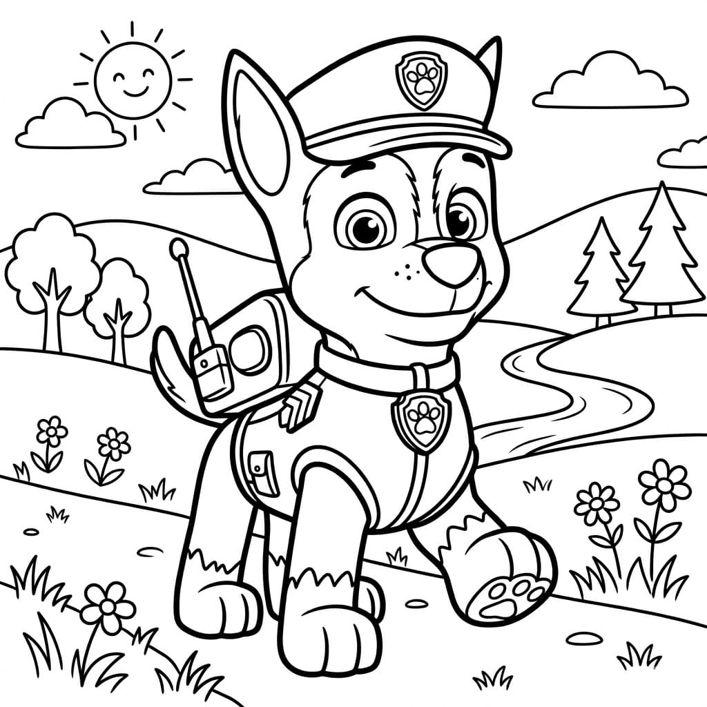 Natur Chase Tegninger til Farvelægning